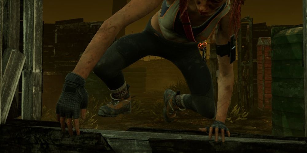 Jumping over a fence in dead by daylight