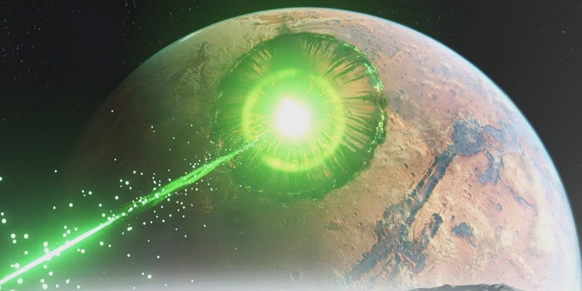 The BFG-10000 shooting Mars