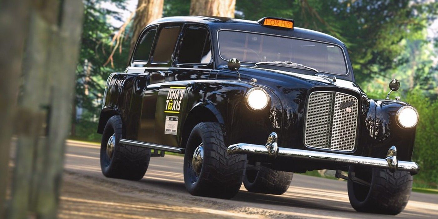 Forza Horizon 4 Austin FX4 Taxi Isha's Taxis cinematic