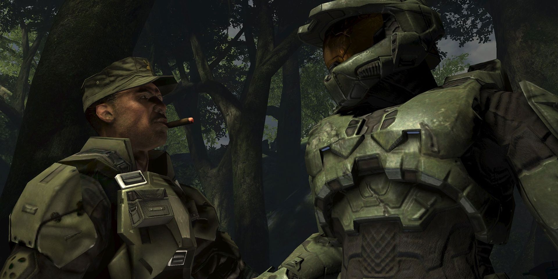 Halo Sergeant Avery Johnson with Master Chief
