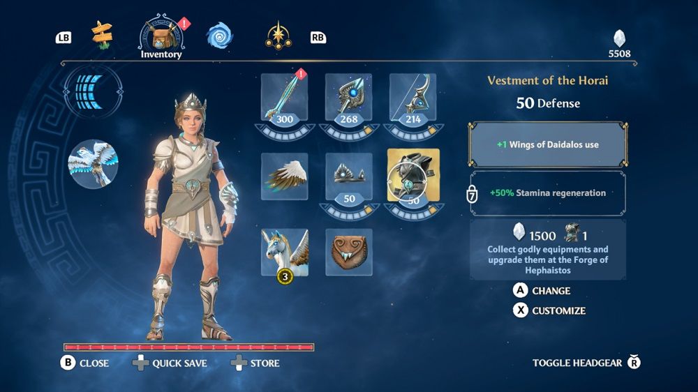 Immortals Fenyx Rising A New God new items and gear