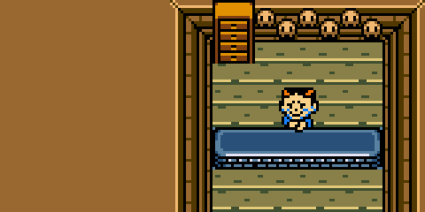 The Mask Shop with the Slaesman inside of it in Oracle of Ages