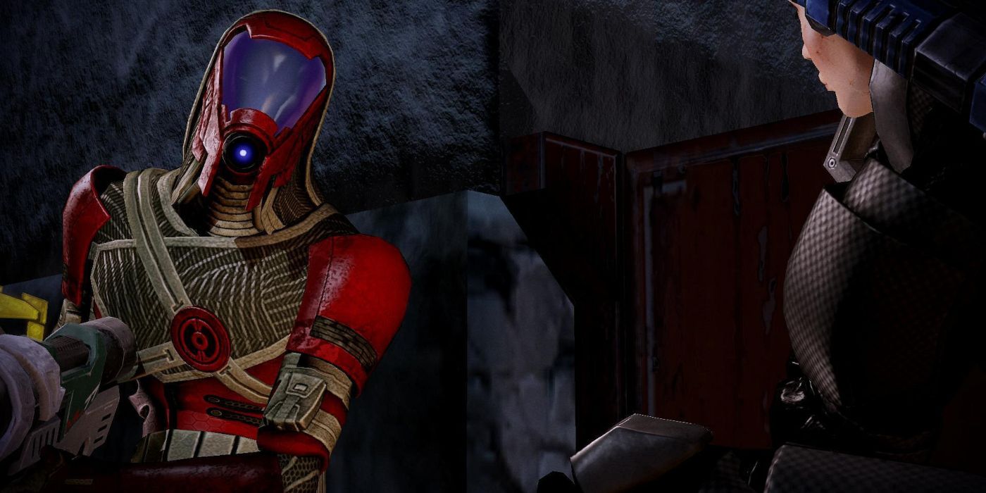 Mass Effect 2 Screenshot Of Kal'Reegar Talking To Shepard