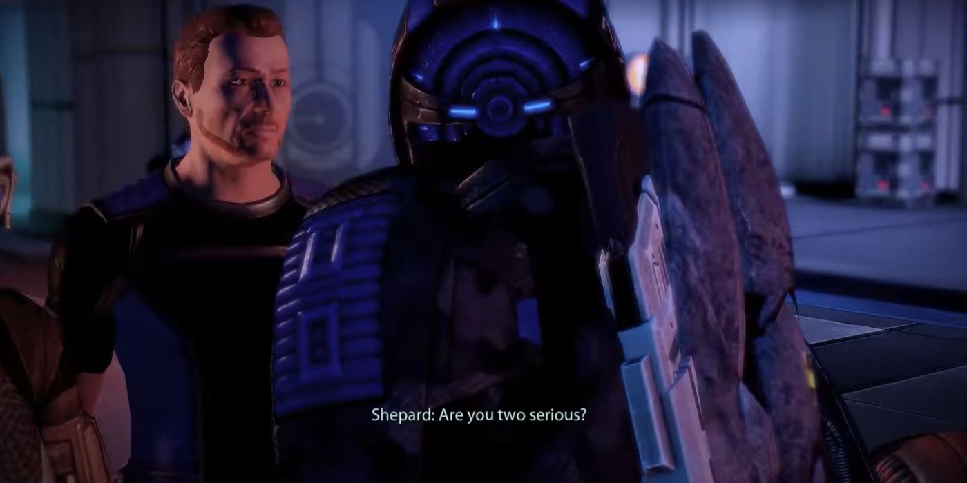 Mass Effect 2 Screenshot of Shepard Scolding C-Sec Officer