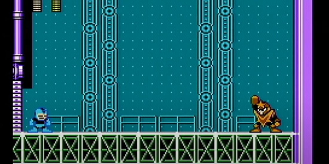 The Star Man fight from Mega Man 5