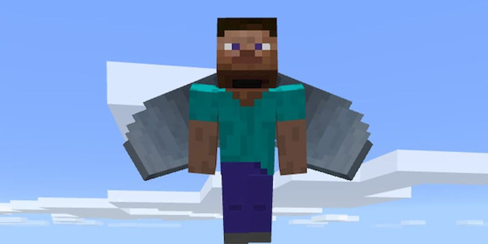 Minecraft Steve with Elytra