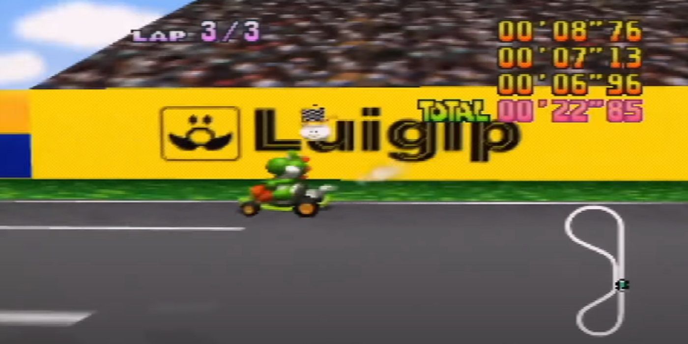Mario Kart 64 Yoshi complete race Luigi Raceway