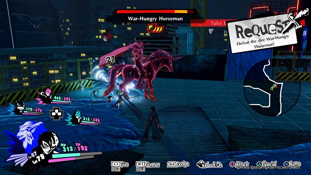 Persona 5 Strikers Osaka Jail Dire Shadow battle