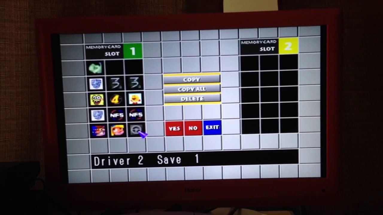 Memory card screen