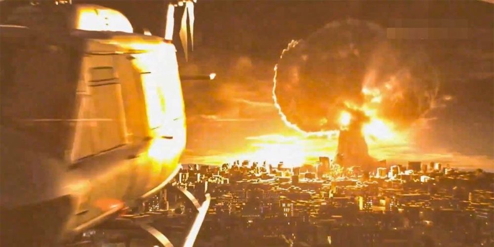 The bombing of Racoon City at the end of the game