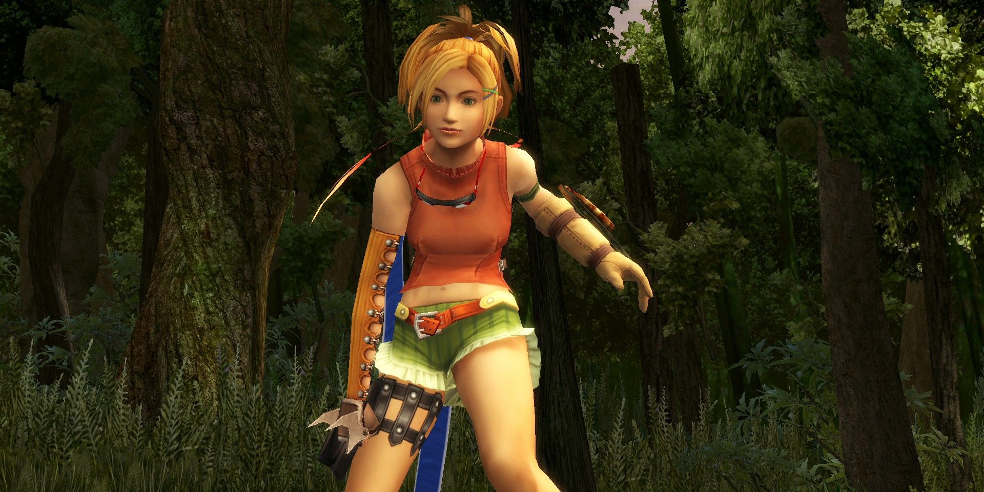 Rikku from FFX in battle