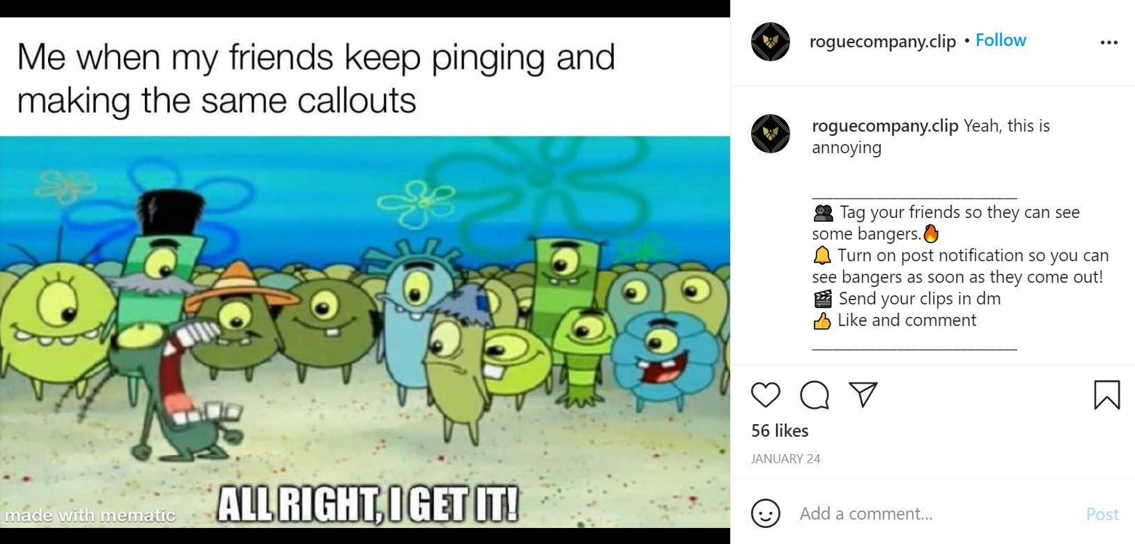 Rogue Company Ping Meme