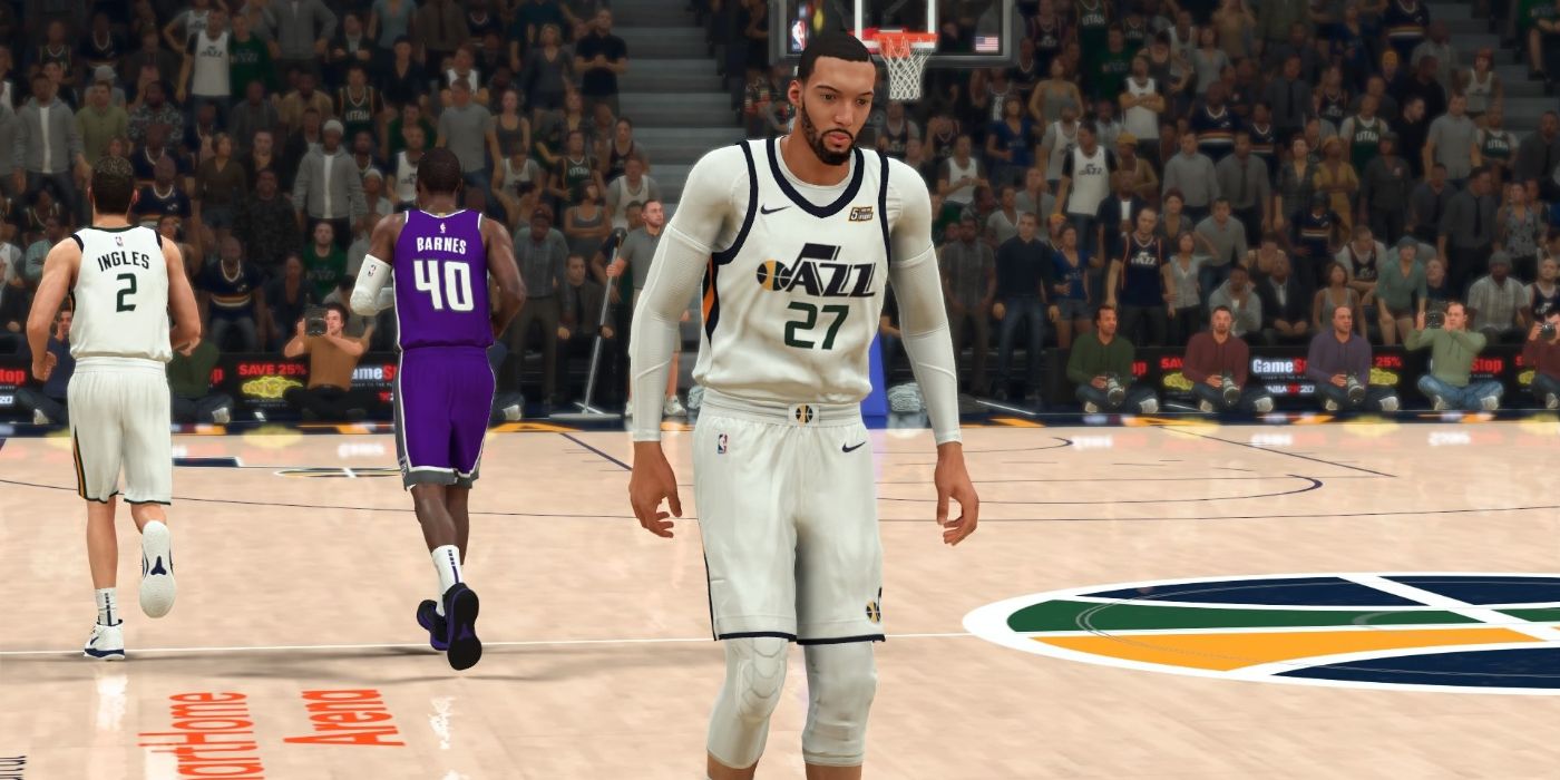 Rudy Gobert, Harrison Barnes, Joe Ingles On Court, NBA 2K