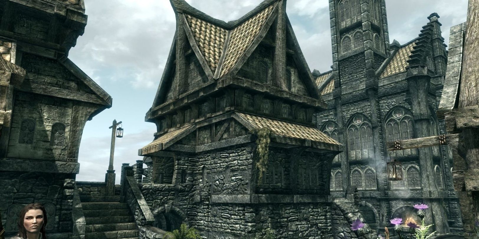 Skyrim Proudspire Manor Screenshot Of Outside View