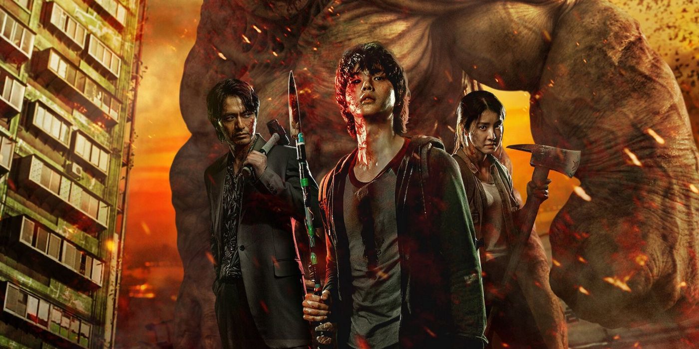 Promotional Photo For Sweet Home With The Main Cast &amp; A Monster Behind Them