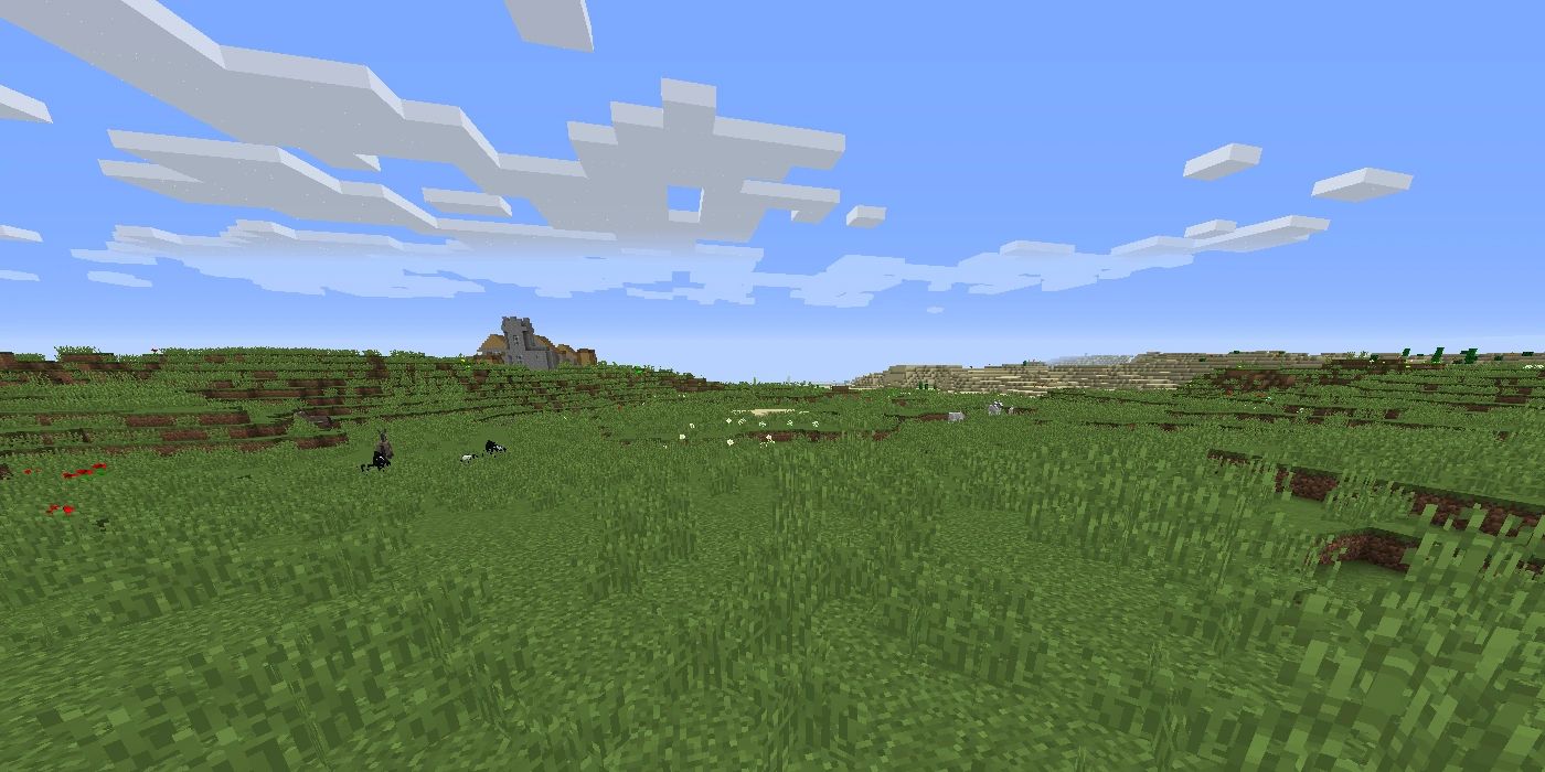 Open plains in Minecraft