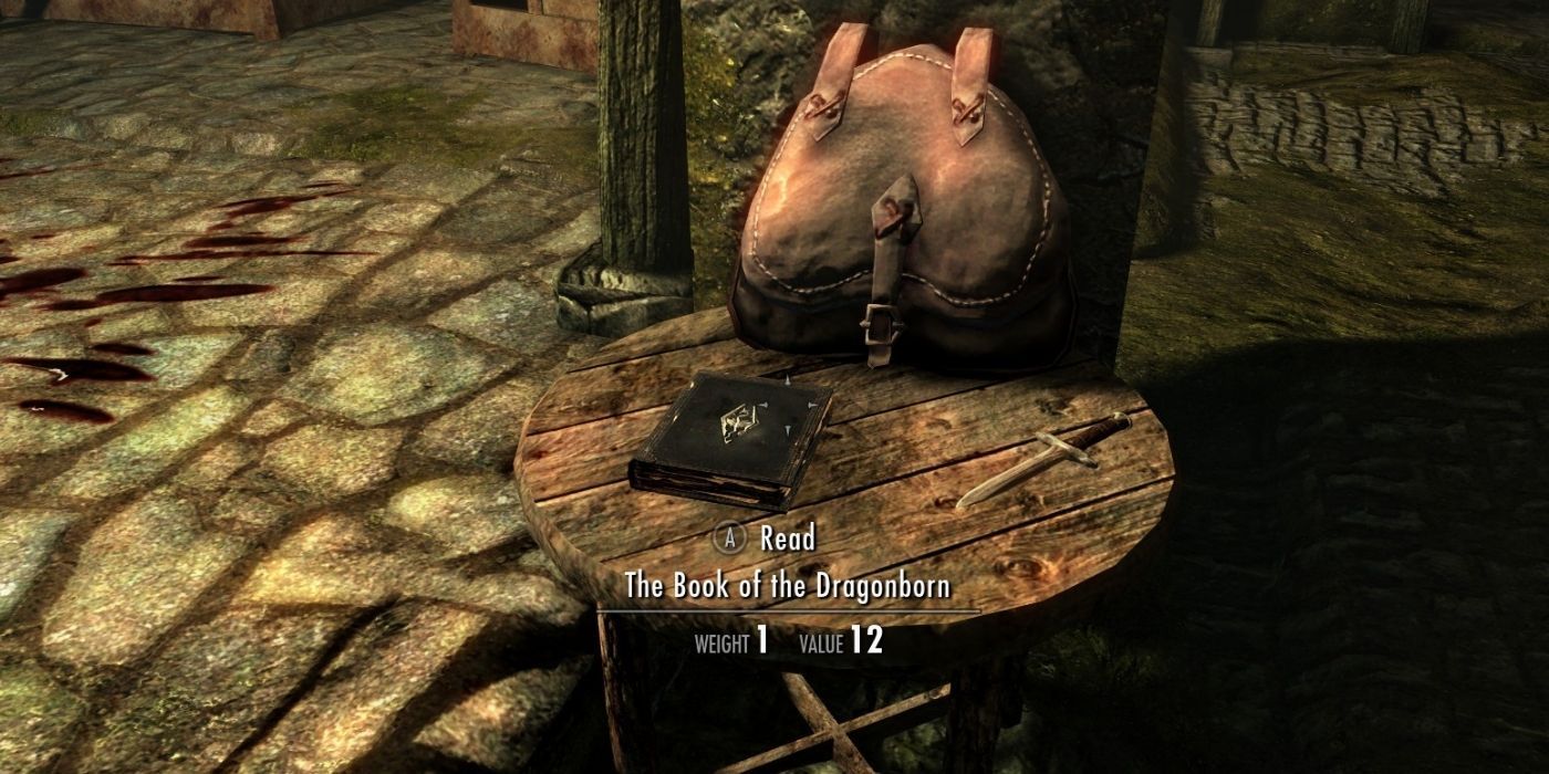 The Book of the Dragonborn in Helgen Keep Skyrim