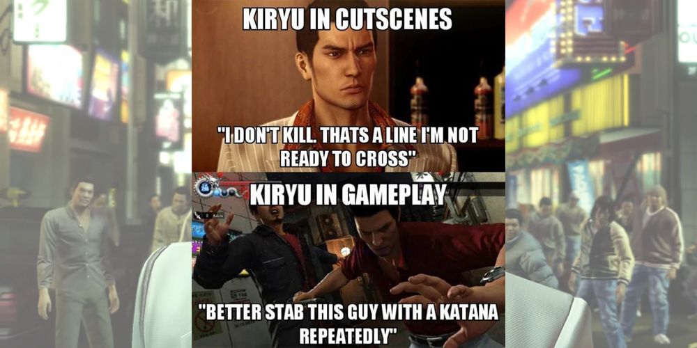 Yakuza Kiryu and violence meme