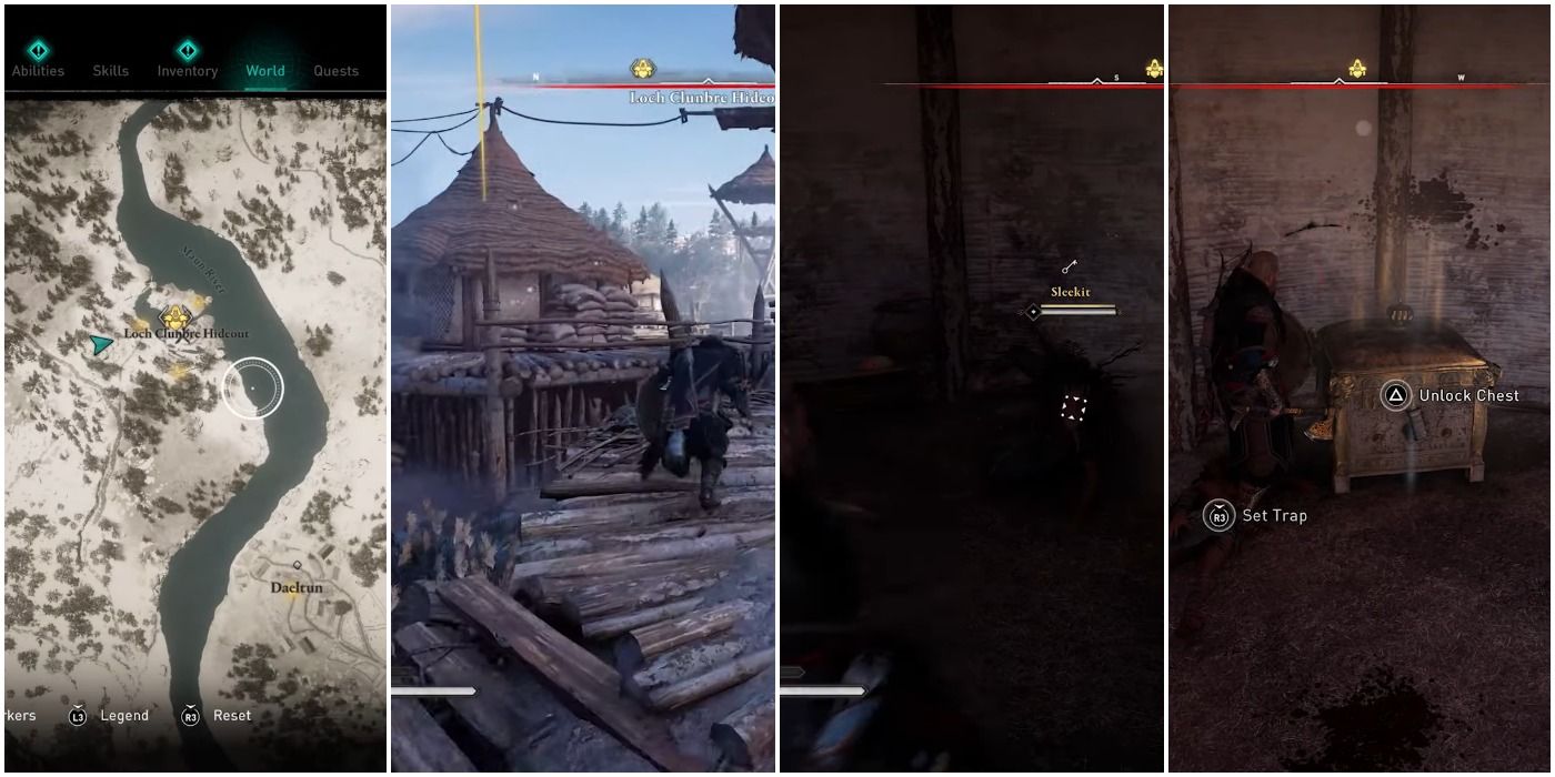 Split image of map and where to get Mentor's Cloak in Assassin's Creed Valhalla