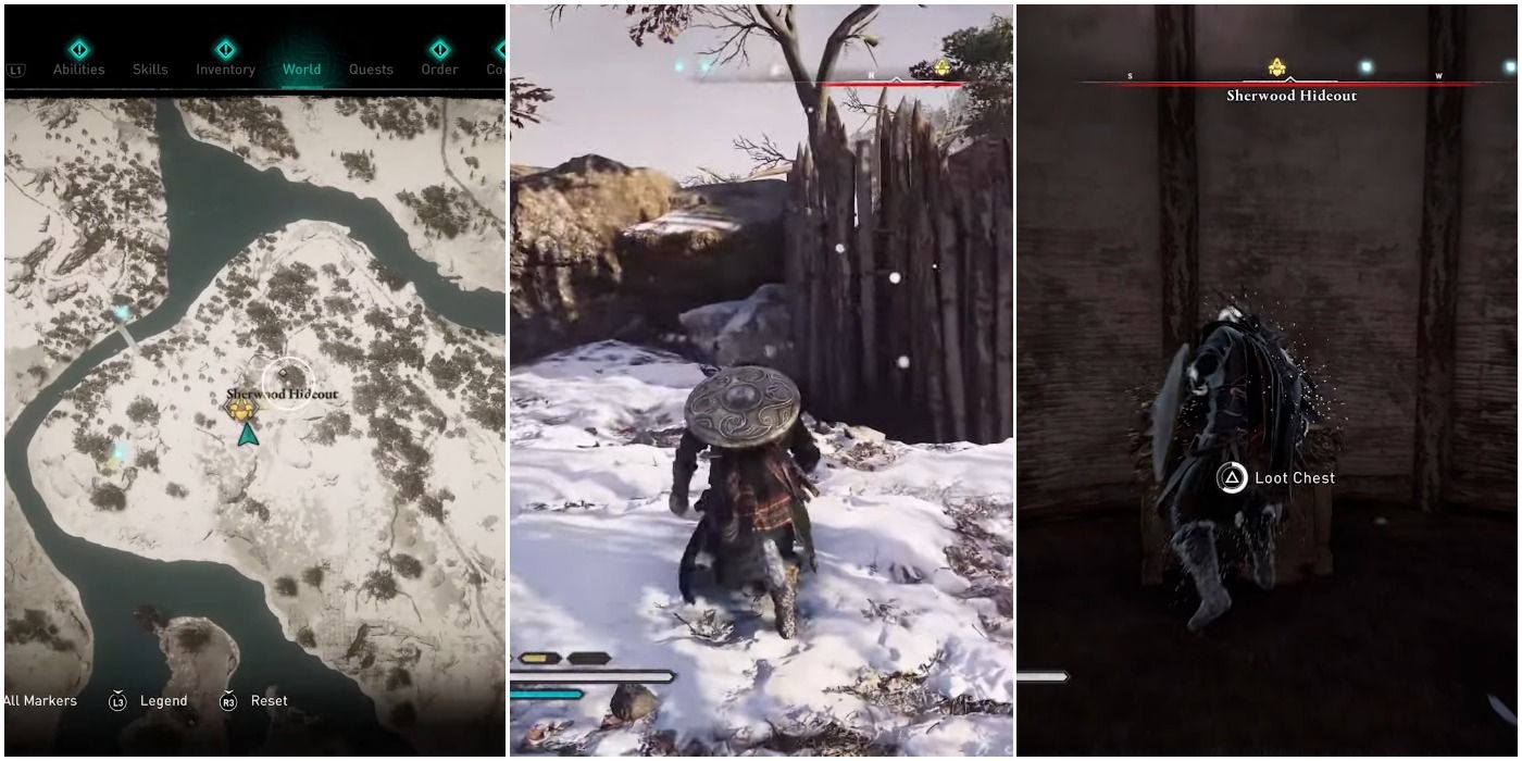 Split image of Assassin's Creed Valhalla map and where to get Mentor's Mask