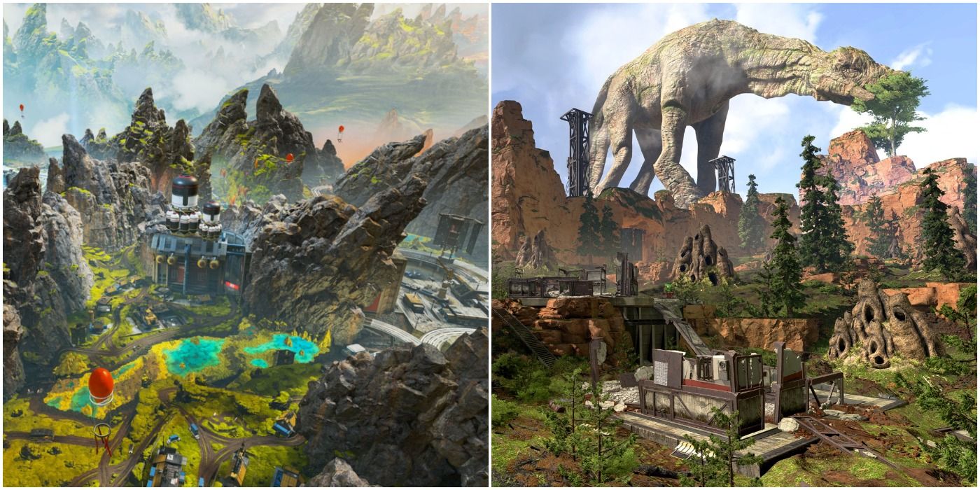 King's Canyon and World's Edge in Apex Legends