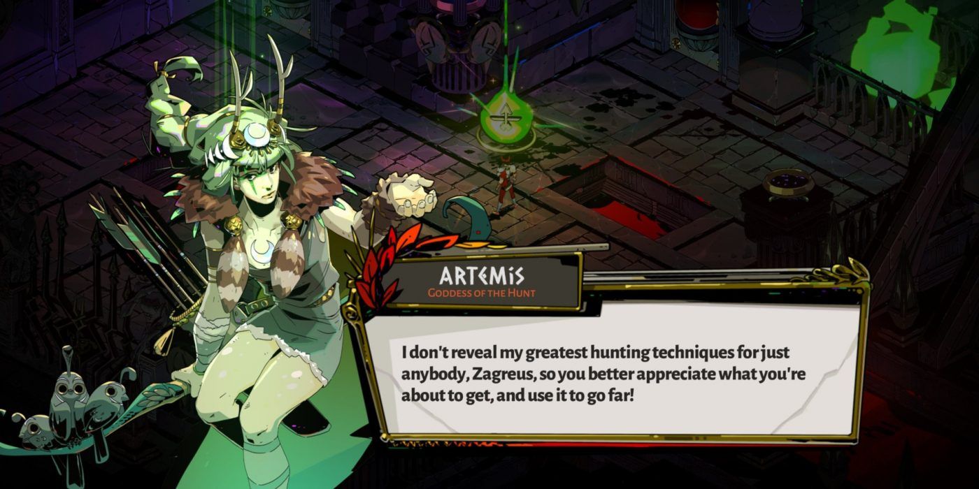 artemis giving a good boon to zagreus