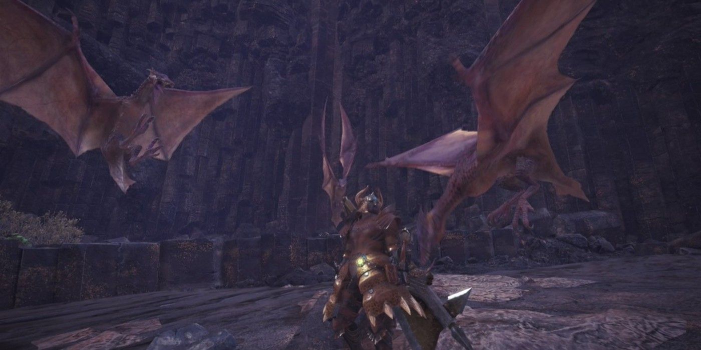 flying monsters attack hunter
