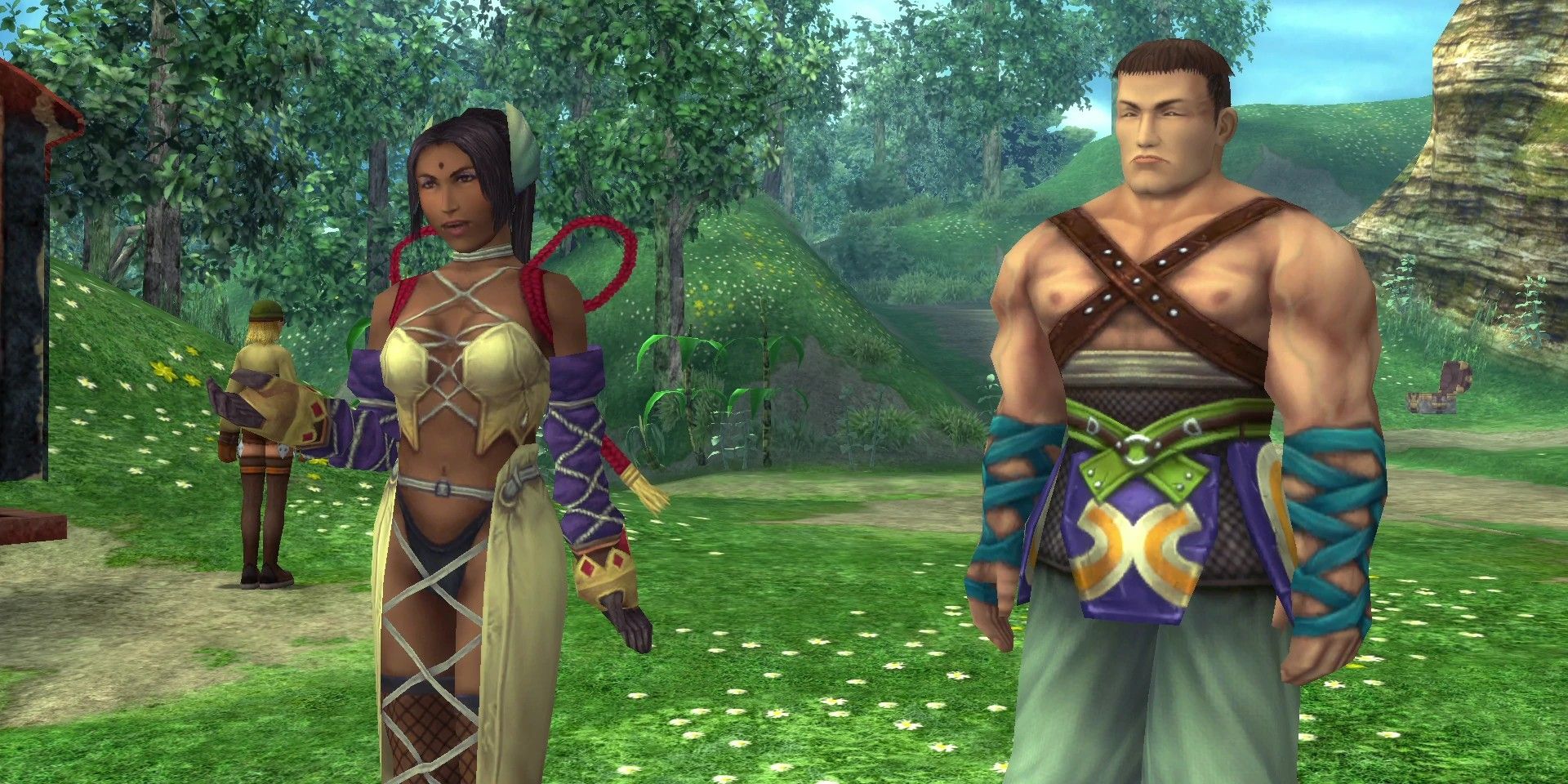 Donna and Bartello in Kilika in FF10