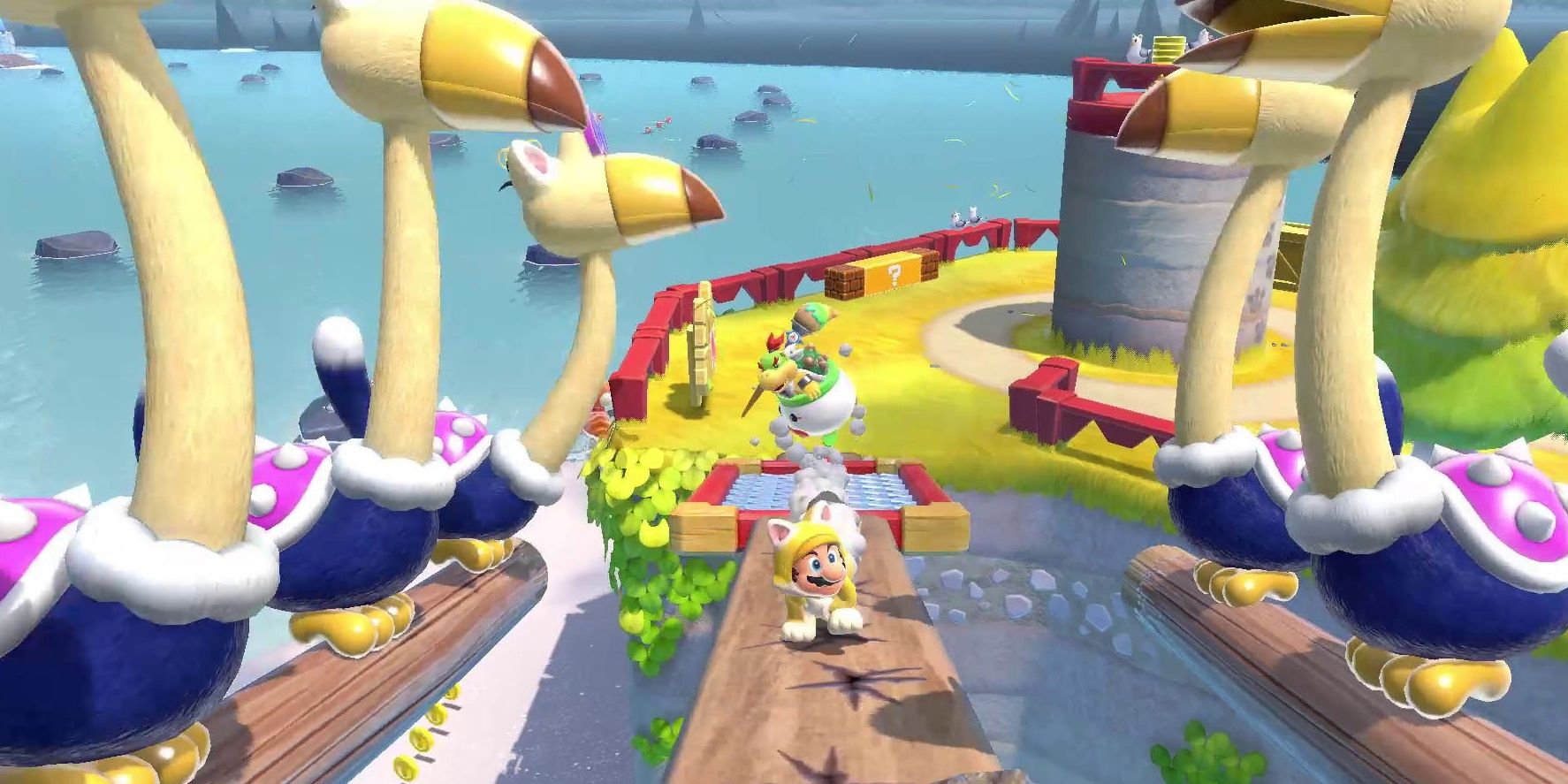 Bowsers Fury Cat Mario and Birds