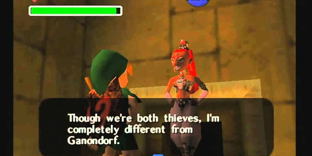 the legend of zelda ocarina of time nabooru talking to Link about Ganondorf