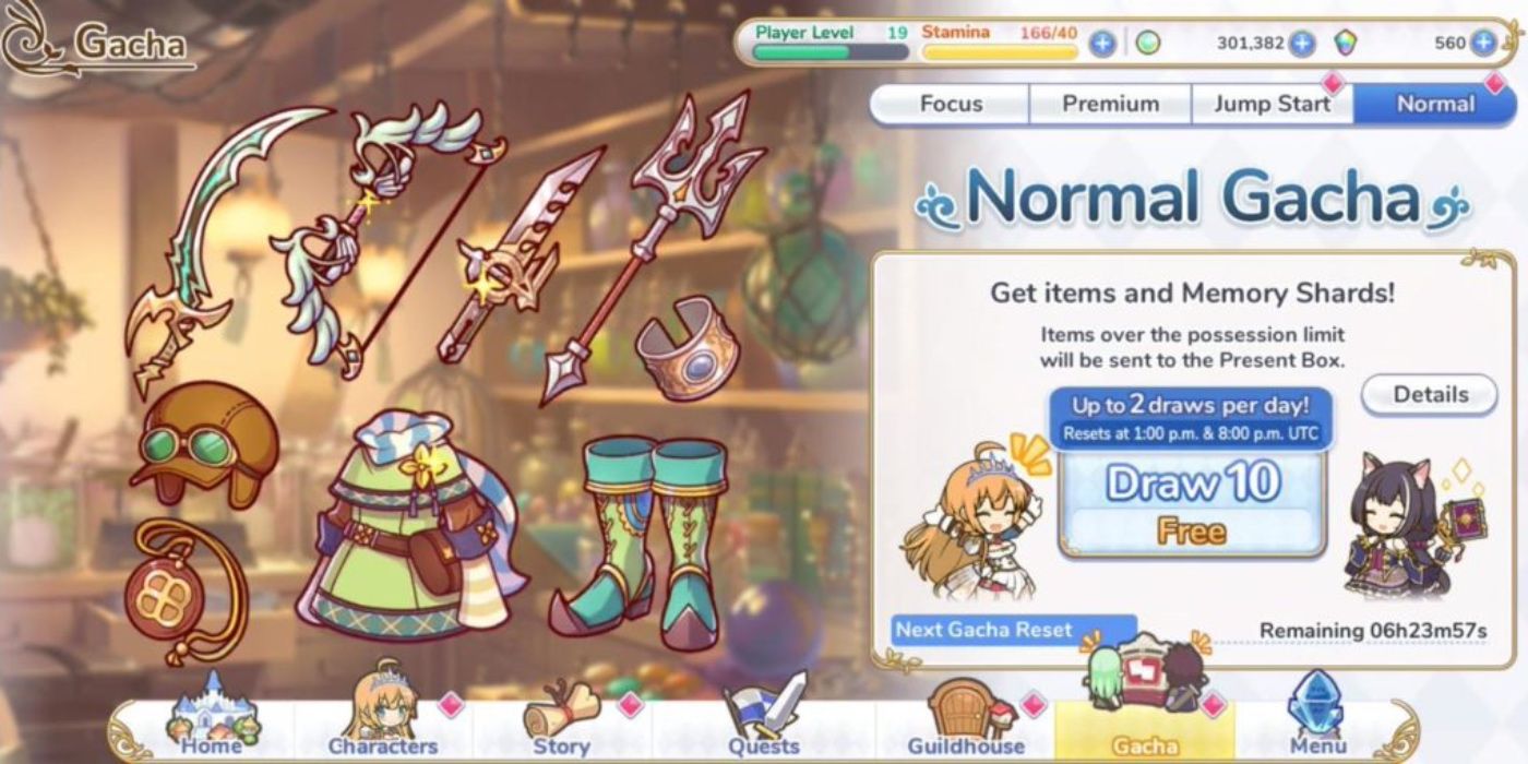 The item gacha from Princess Connect.
