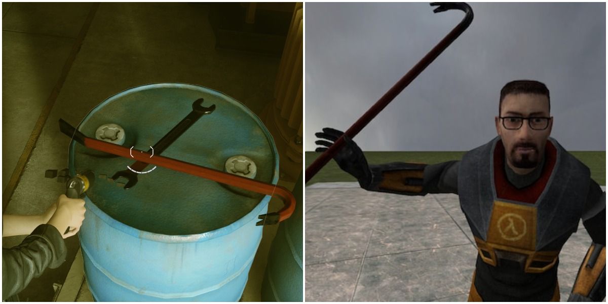 Red crowbar in Control and Half-life side by side