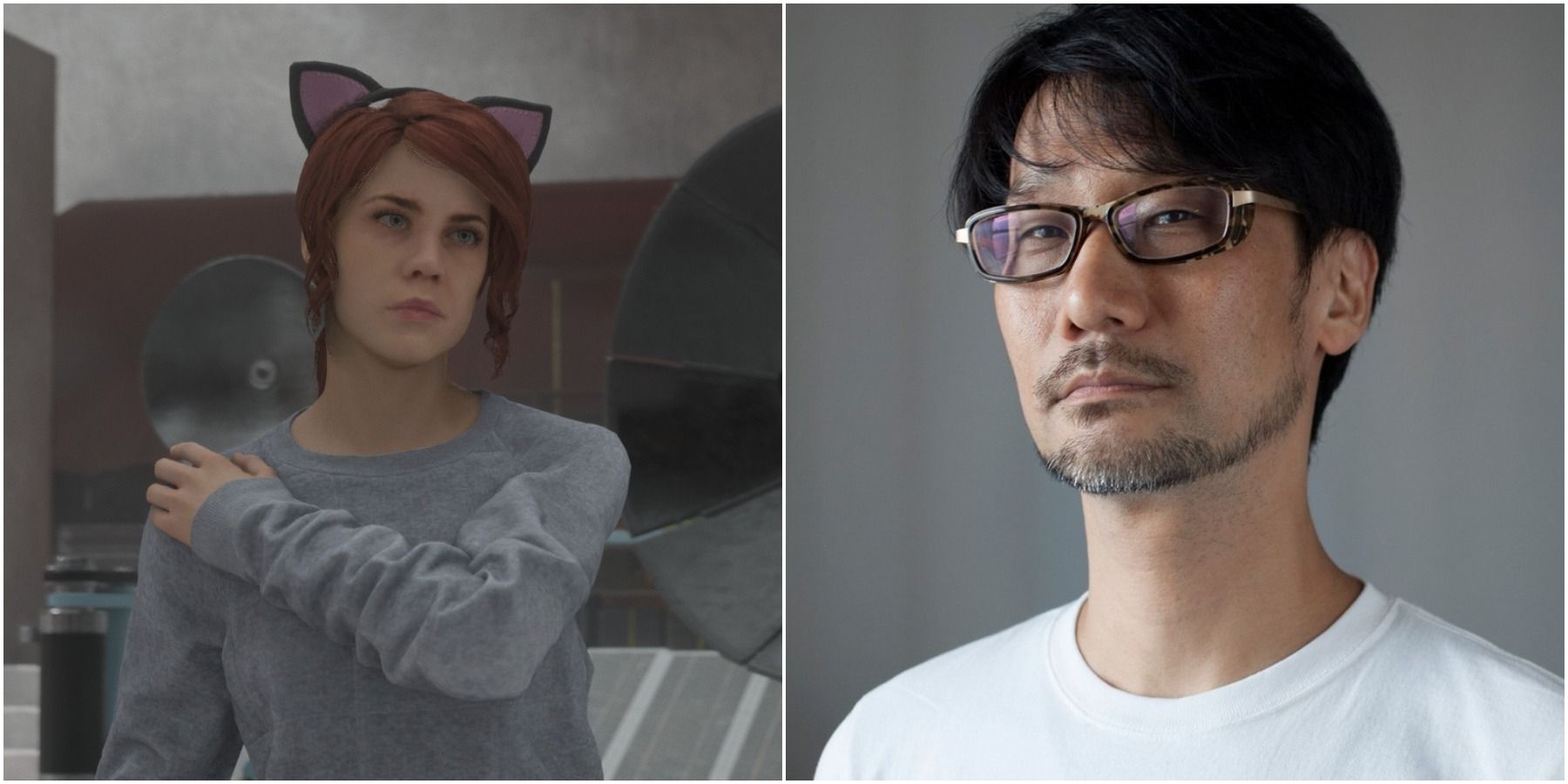 Jesse from Control and Hideo Kojima side by side