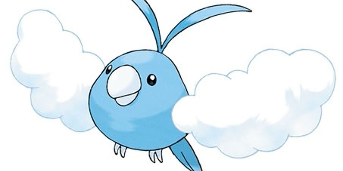 Official art of Pokemon Swablu