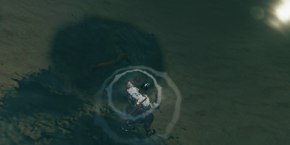viking in the water valheim