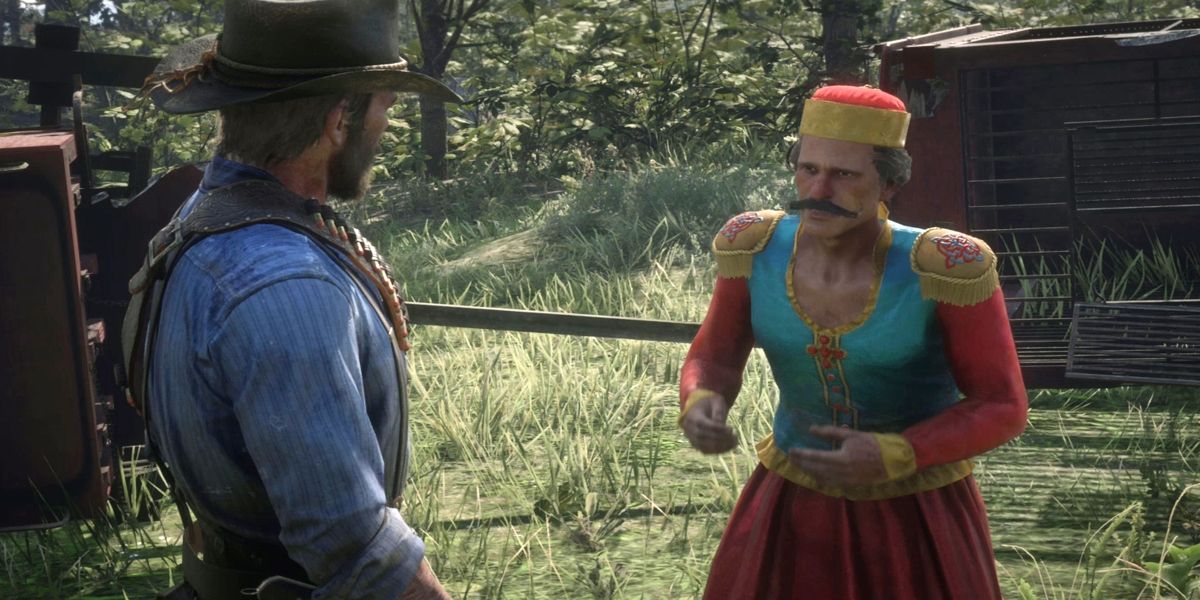 Arthur talks to Margaret in Red Dead Redemption 2