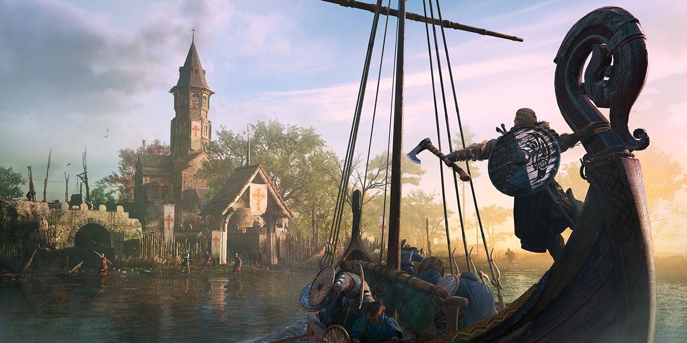 Assassin's Creed Valhalla Eivor yelling to British.