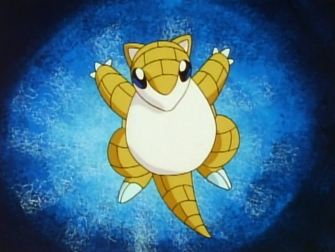 aj's sandshrew in the pokemon anime