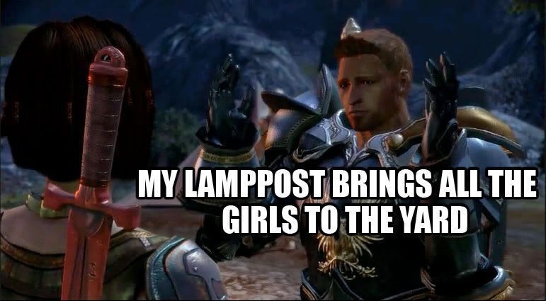 Alistair lamppost meme