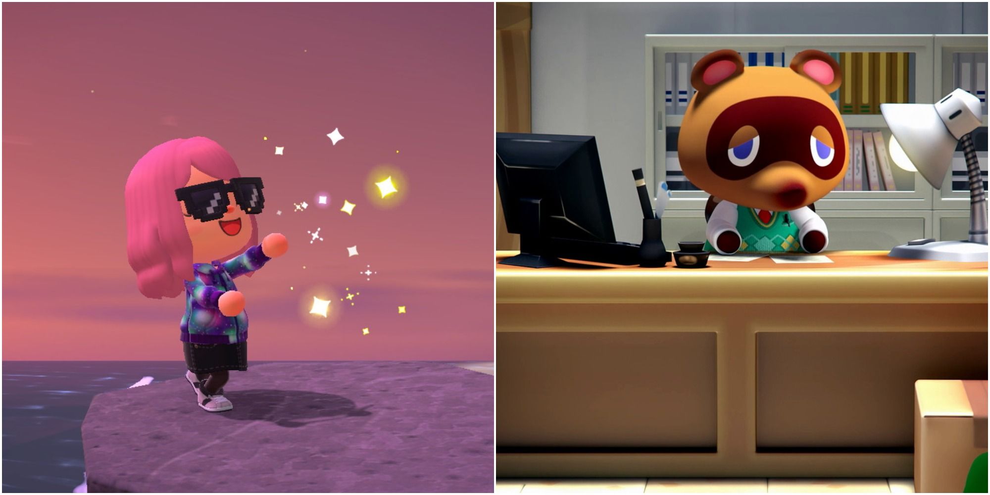 Animal Crossing Tom Nook and Villager