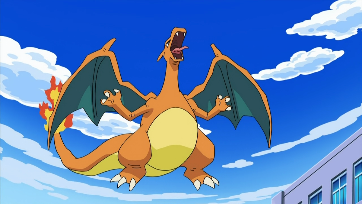 ash's charizard in the pokemon anime
