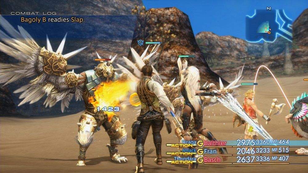 Battle gameplay in Final Fantasy 12 The Zodiac Age