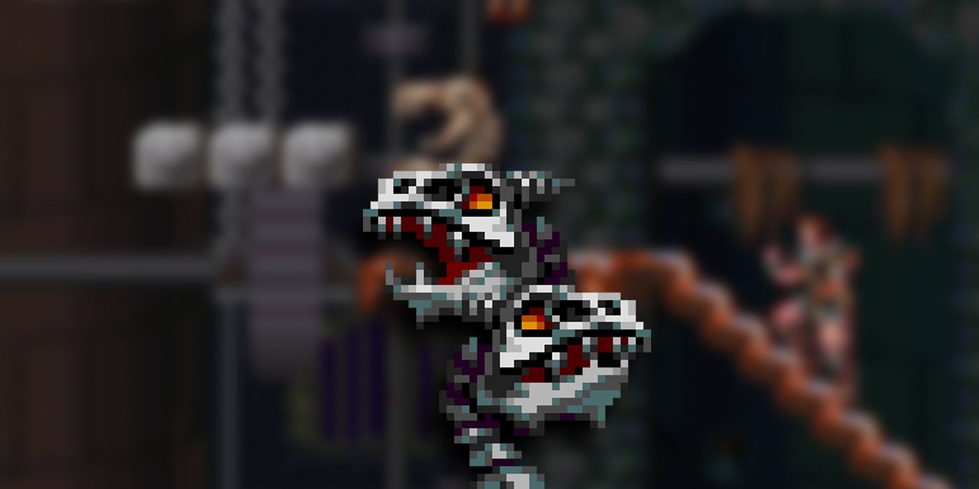 Bone Pillar Pixel Art Overlaid On An Image Of Them In-Game