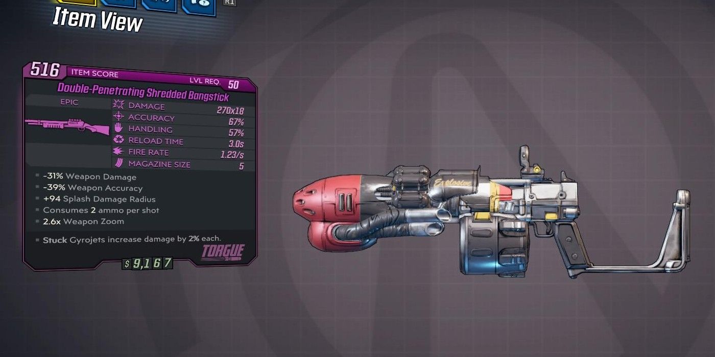 Borderlands 3 Bangstick rare shotgun item card