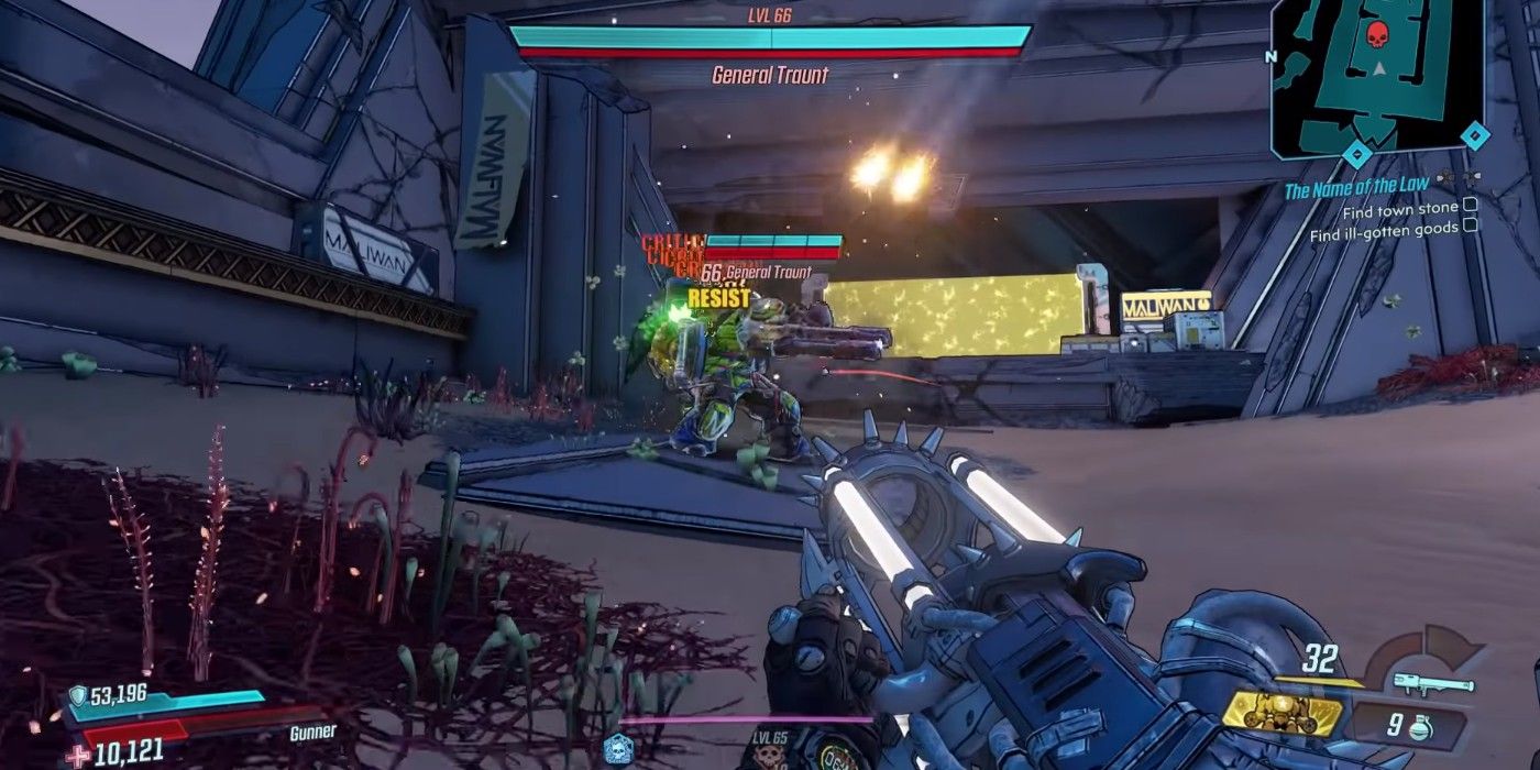 Borderlands 3 firing legendary rocket launcher Major Kong