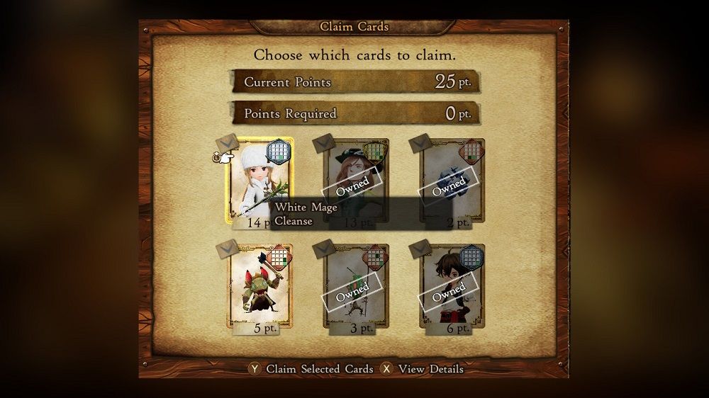 Bravely Default 2 purchasing B n D cards