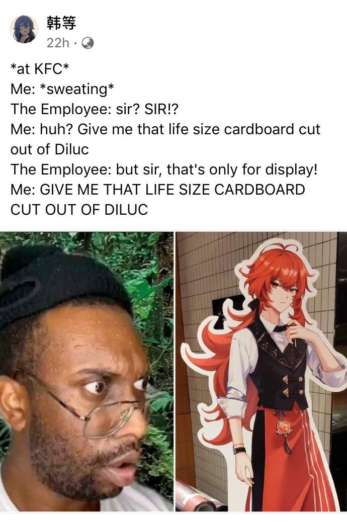 Diluc Standee Driving Fans Crazy