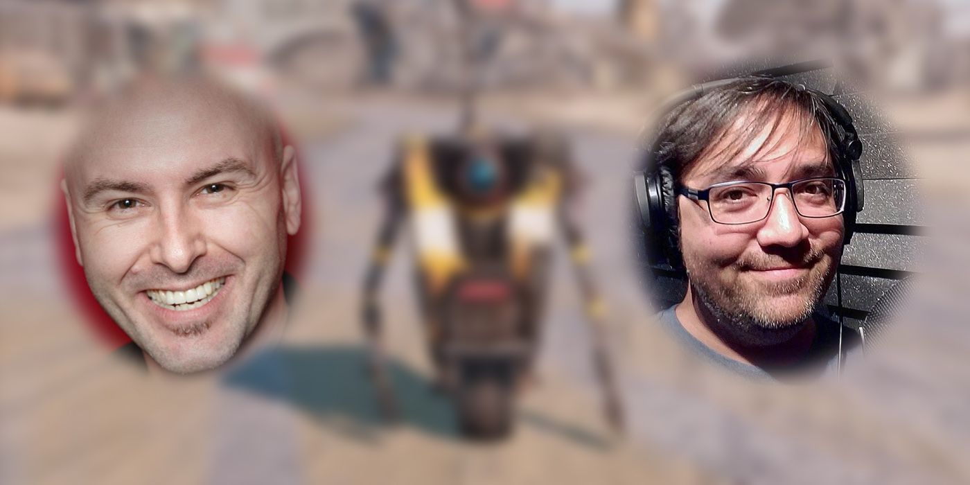 Borderlands 3: David Eddings &amp; Jim Foronda Overlaid On Image Of Claptrap