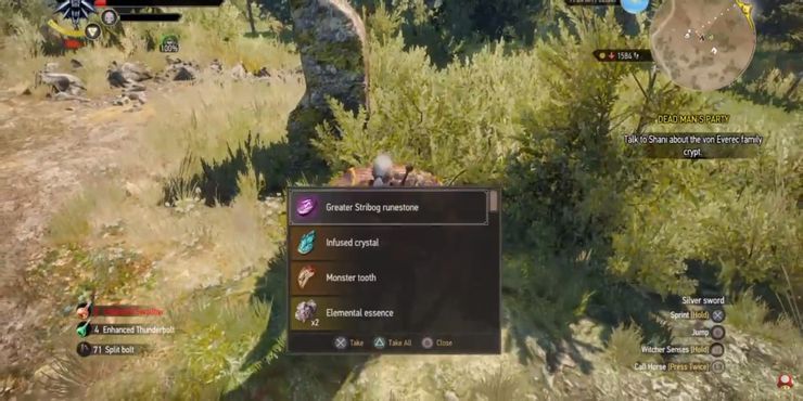 crafting material rare drop loot Infused crystal golem the witcher 3