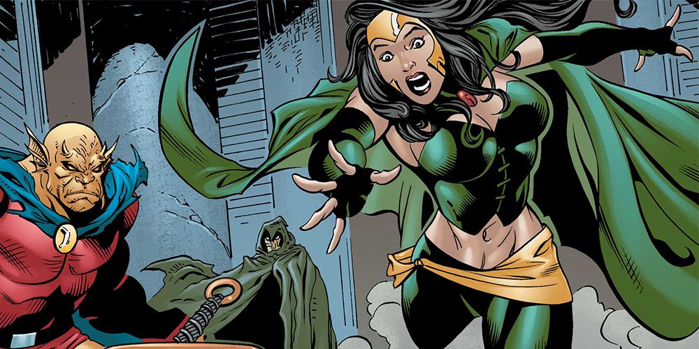 DC's Enchantress Comic Book Art Fighting Alongside Other Members Of The Suicide Squad